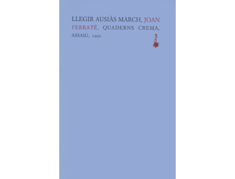 Livro Llegir Ausiàs March de Joan Ferraté (Catalão)