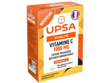 Vitamina C 1000 Mg 20 comprimidos mastigáveis UPSA