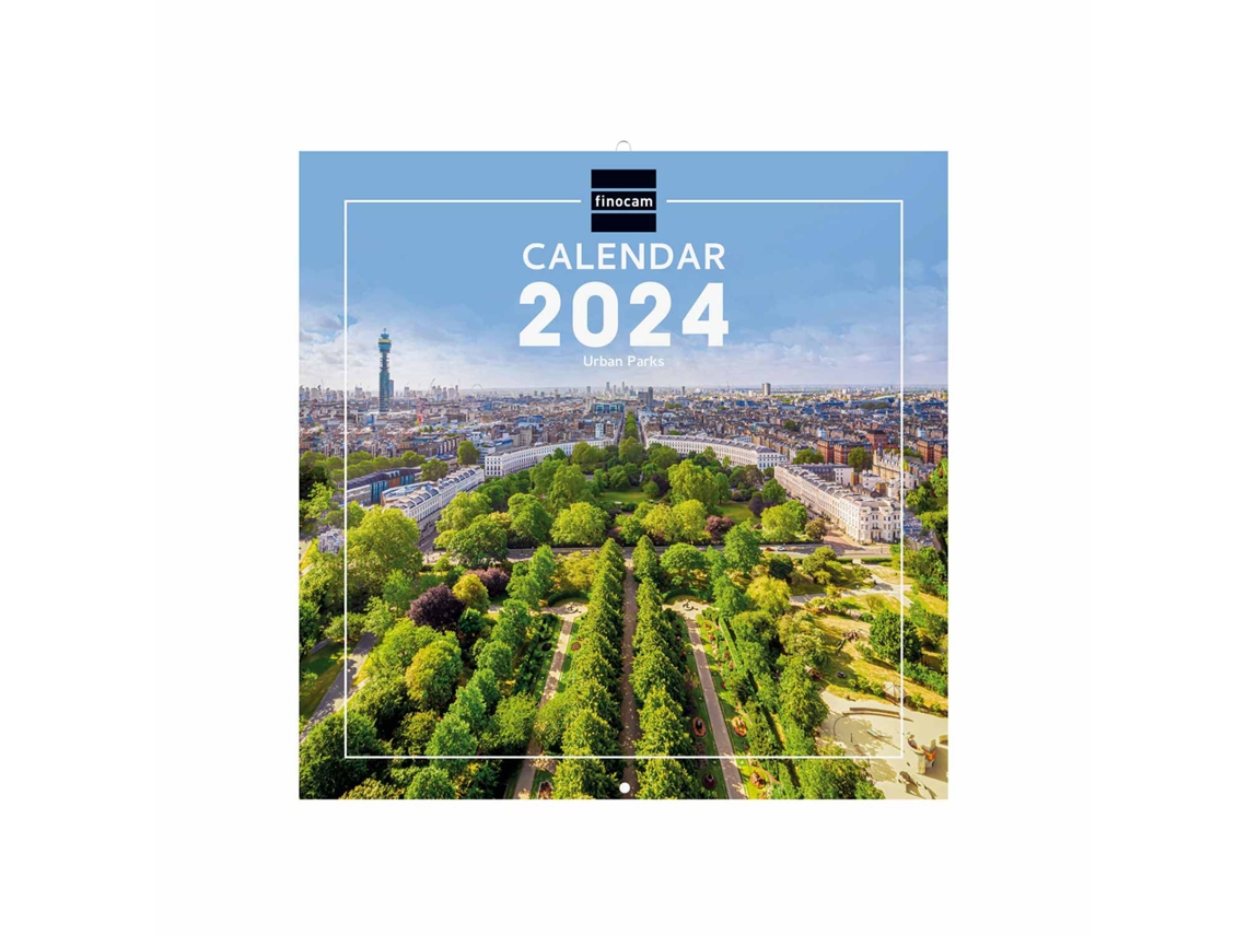 Calendario de Parede 2024 FINOCAM 30X30Cm Parks 781224724