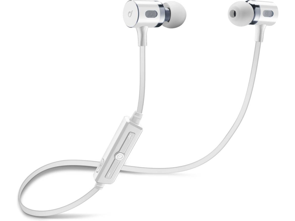 Auriculares Bluetooth CELLULAR LINE Motion In Ear Microfone Branco Worten.pt