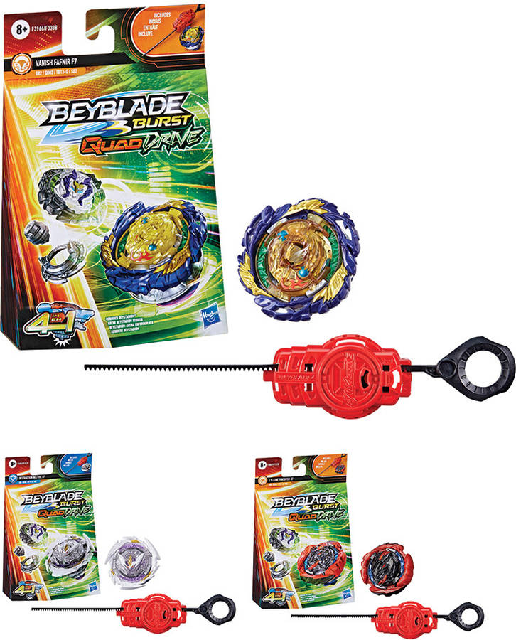 Pião Com Lançador Beyblade Quadstrike Modelos Sortidos