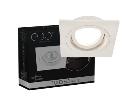 Spot Embutido no Teto Tulid Sq Branco Ip20 Quadrado Branco Edo777327 EDO