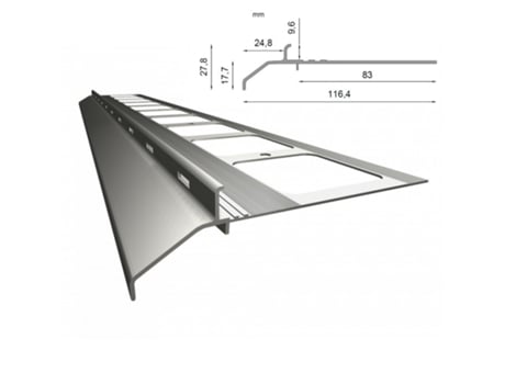 Perfil RENOPLAST de Aluminio para Balcones K20 200Cm Suelos de Resina