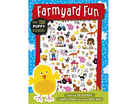 Livro Farmyard Fun Puffy Sticker Book de Lara Ede (Inglês)