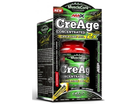 Suplemento Alimentar AMIX MUSCLECORE Creage Concentrated 120 Fórmula Con Clorhidrato De Aumenta La Fuerza Y La (4 Capsulas - Cápsulas)