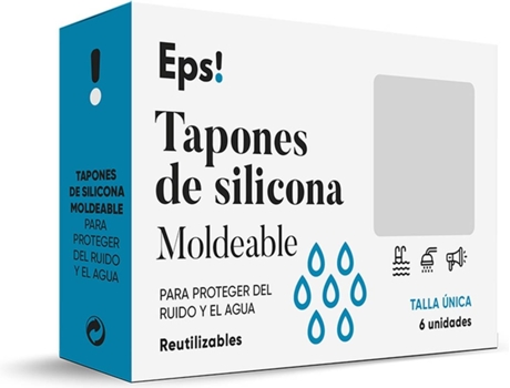 Higienizador de Ouvidos EPS Plug de Silicone Moldável (6 Un)