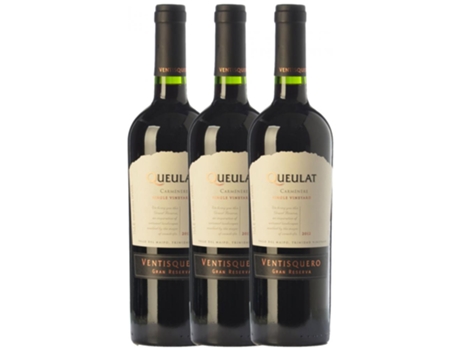 Vinho VIÑA VENTISQUERO Viña Ventisquero Queulat Valle Del Maipo Gran Reserva (0.75 L - 3 unidades)