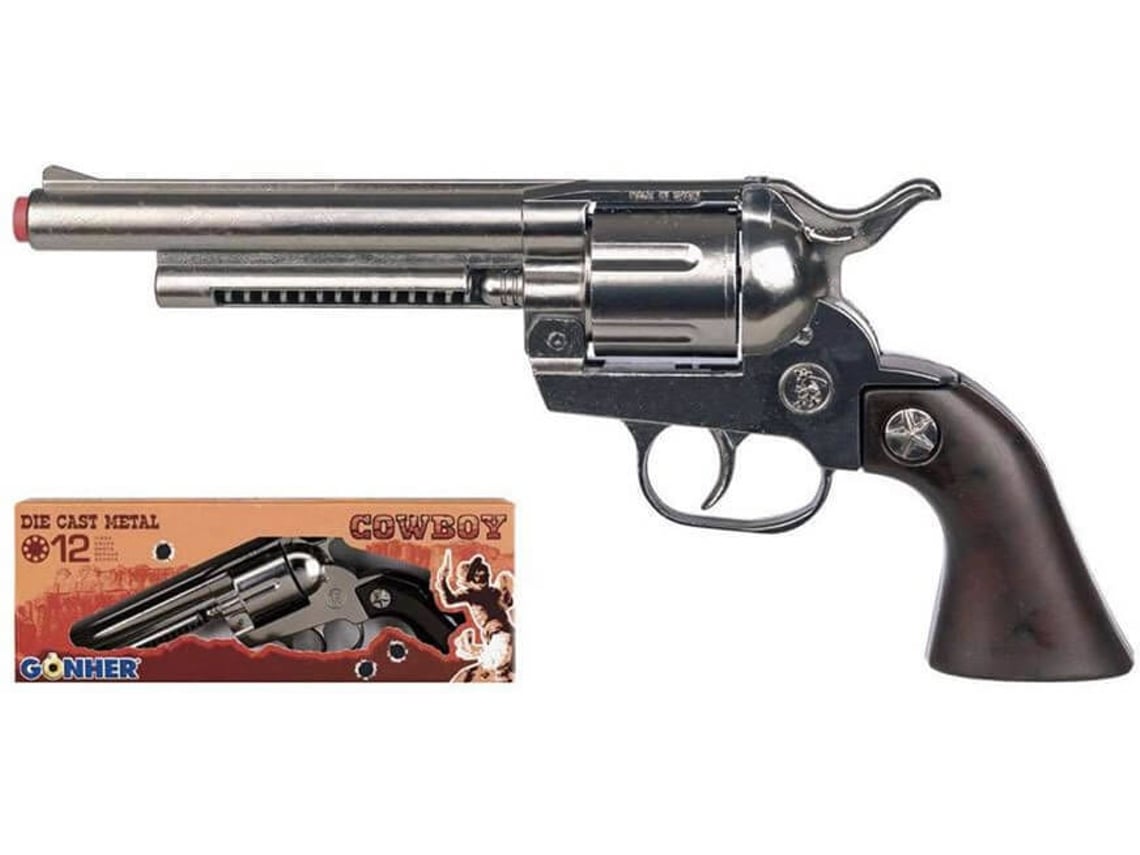 Pistola Cowboy Metal Fulminantes 8 Tiros 23cm, Brinquedos e Jogos, à venda, Porto, 40743571