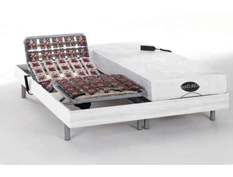 Cama Articulada NATUREA (Branco - Madeira, Madeira - 2x80x200 cm)