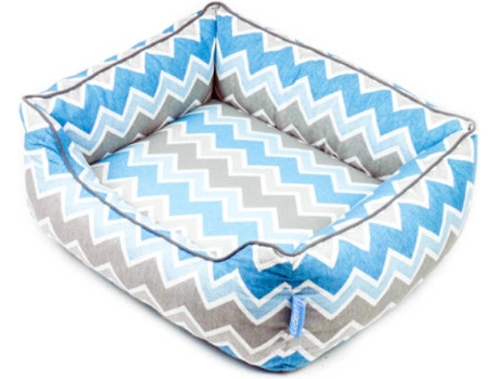 Cama para Cães  Spring Chevron (Azul - Tamanho M)