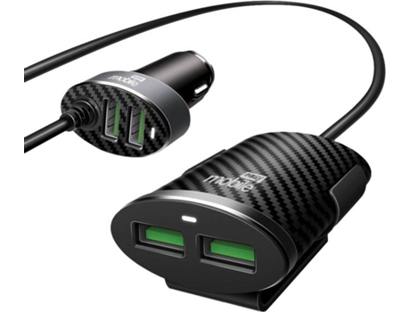 Carregador Isqueiro  Duo Charger 4X Preto