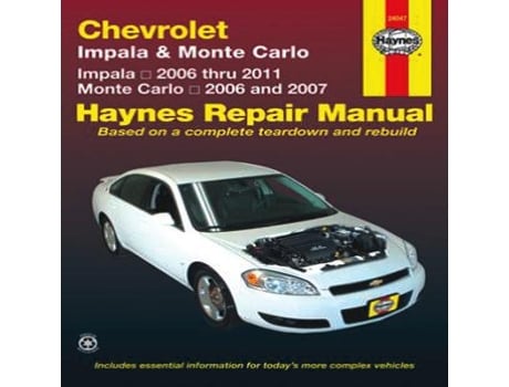 Livro Chevrolet Impala Monte Carlo Haynes Repair Manual de Haynes (Inglês)