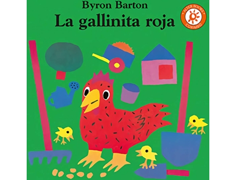 Livro La Gallinita Roja de Byron Barton (Espanhol)