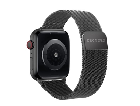 DECODED Pulseira Milanesa com Alça de Tração Magnética 45Mm Preto