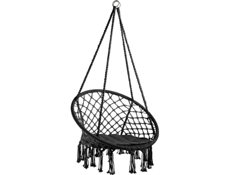 Cadeira Suspensa  Jane (Preto - Aço - 80x72x125 cm)