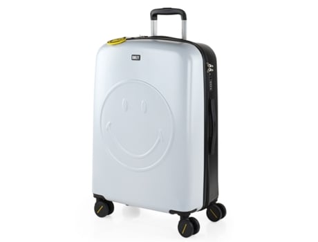 SMILEY ORIGINALS Medium Pc Suitcase SMILEY ORIGINALS Branco-Preto 44X61X27 Cm 63L