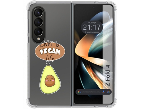 Capa para Samsung Galaxy Z Fold4 5G TUMUNDOSMARTPHONE Desenhos Anti Golpes Vegan Life Multicor