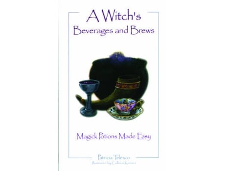 Livro a witch's beverages and brews de patricia telesco (inglês)