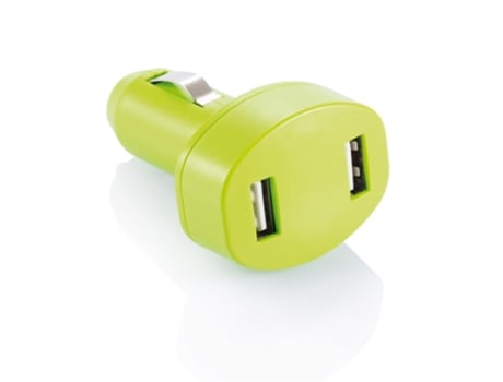 Carregador DESIGN GIFTS 2 Portas Usb Para Carro (5v/2,4a - Verde)