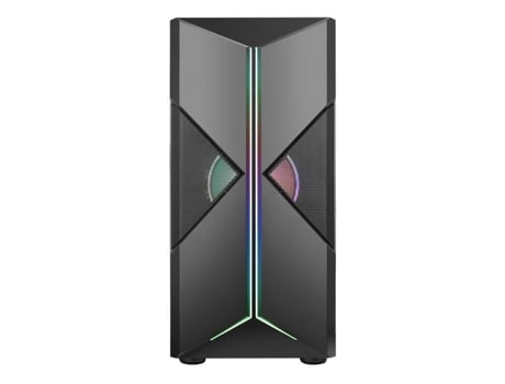 Armário torre média ITEK Spacirc Xo Rgb Atx com painel de vidro vermelho ITEK