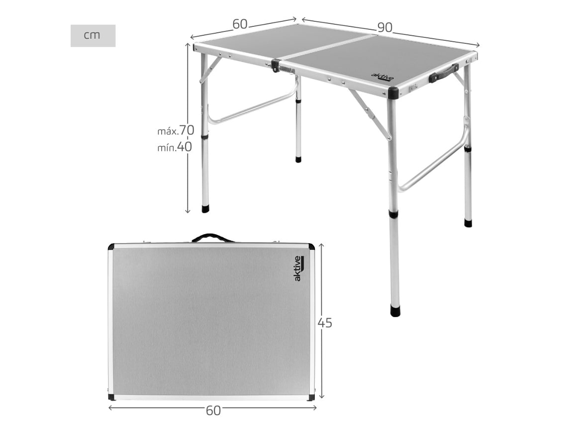 Mesa ping-pong dobrável de camping Aktive