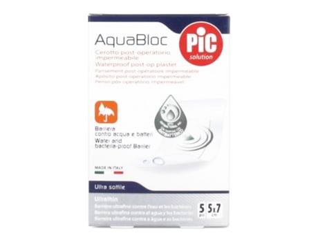 Pensos PIC Aquabloc Post Operatorio Antibac 5X7 Cm 5 Unidades Worten Pt