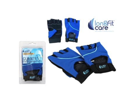 Luvas de Treino Longfit Sport Azul/Preto