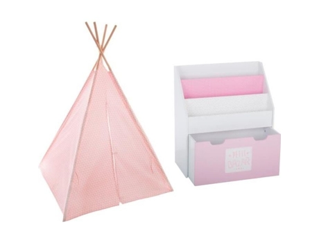 Decoração Tenda Atmosfera para Crianças Rosa Criança Mdf Poliéster L. 120 X L. 160 X A. 120 Cm ATMOSPHERA FOR KIDS