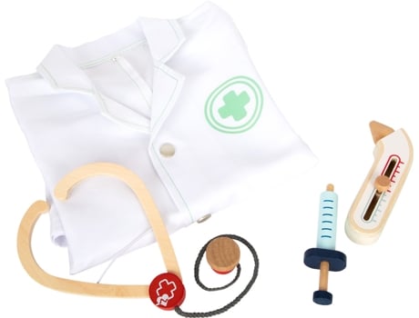 Conjunto Médico com Bata Inclui Seringa e Estetoscópio SMALL FOOT