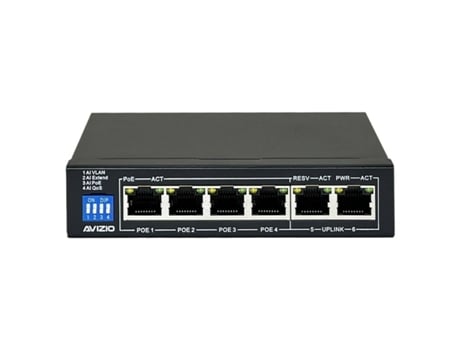 Switch AVIZIO Av-Su4Mp2M Preto Rj45