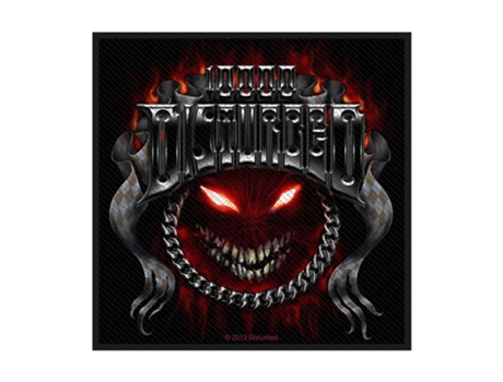 Emblema de Coser ROCK OFF Disturbed Chrome Smiley