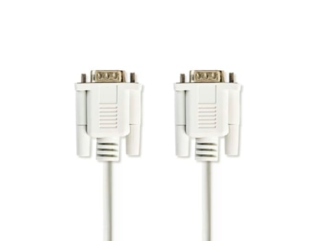 Serial Cable D-Sub 9-Pin Male D-Sub 9-Pin Male Nickel Plated 2.00 M Round Pvc Ivory Label NEDIS