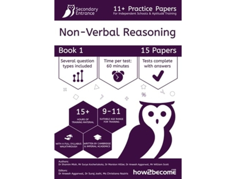 Livro 11 Practice Papers For Independent Schools amp Aptitude Training Non-Verbal Reasoning Book 1 de Aneesh Aggarwal e Suraj Joshi (Inglês)