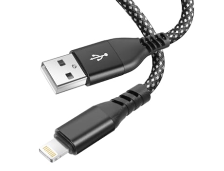 Moxie Cabo USB Para-raios de Nylon entrançado de 2m Preto