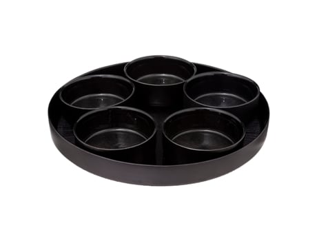 Conjunto de lanches Astra preto de 6 peças SG SECRET DE GOURMET