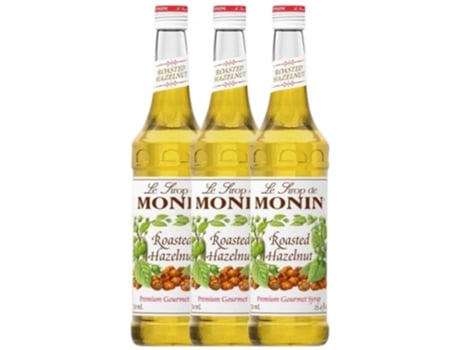 Licor MONIN Schnapp Monin Sirope Avellana Tostada Noisette Roasted Hazelnut (0.7 L - 3 unidades)