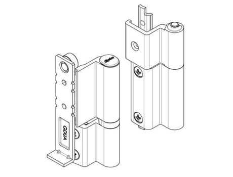 Par de Dobradiça Reversível Galicube FAPIM Tilt-Turn Ral 9016 Branco 1401Aqx