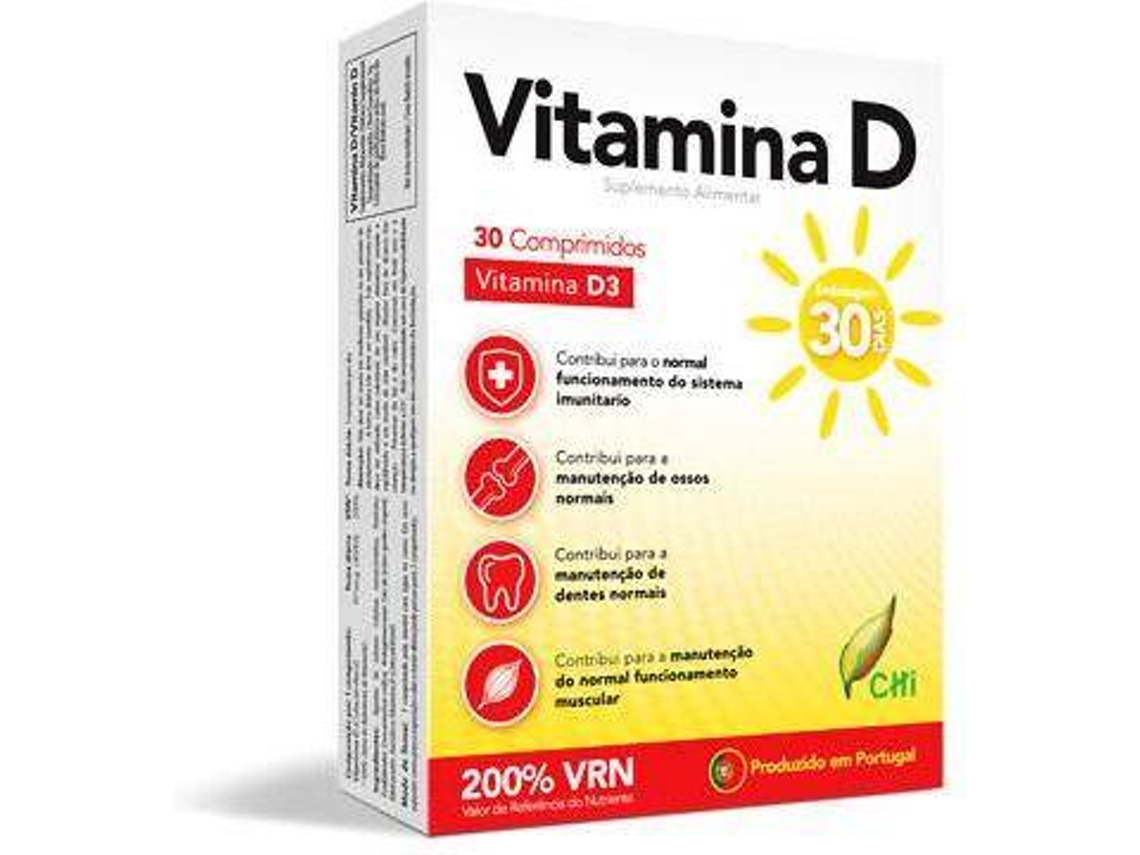 Suplemento Alimentar C H I Vitamina D 30 Comprimidos Worten Pt