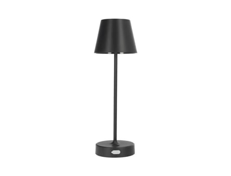 Candeeiro de Mesa Portátil Neli 2.7W Led Preto com Bateria 2200Mah Ip54 2700K 200Lm 33Cm EDO Solutions