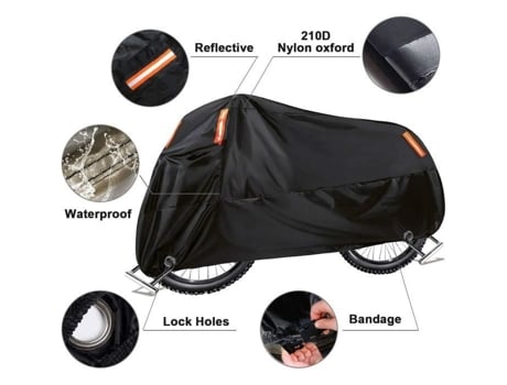 Capa de proteção de lona para bicicleta, scooter, bicicleta, à prova dágua, poliéster 210d, winpower xl, capa à prova dágua, chuva uv, oxf 200cm