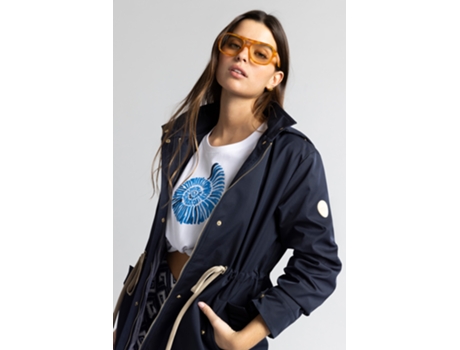 Parka de Mulher THROTTLEMAN Poliéster Azul (S)