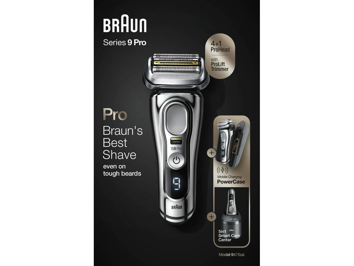 Máquina de Barbear BRAUN Series 9 PRO+ 9597cc (Autonomia 60 min - Bateria)