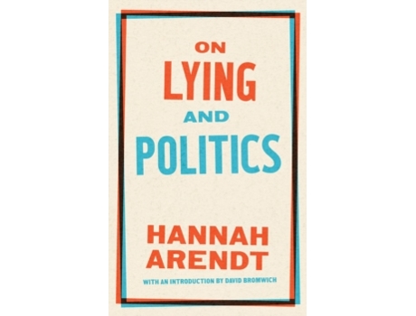 Livro On Lying And Politics de Hannah Arendt (Inglês)