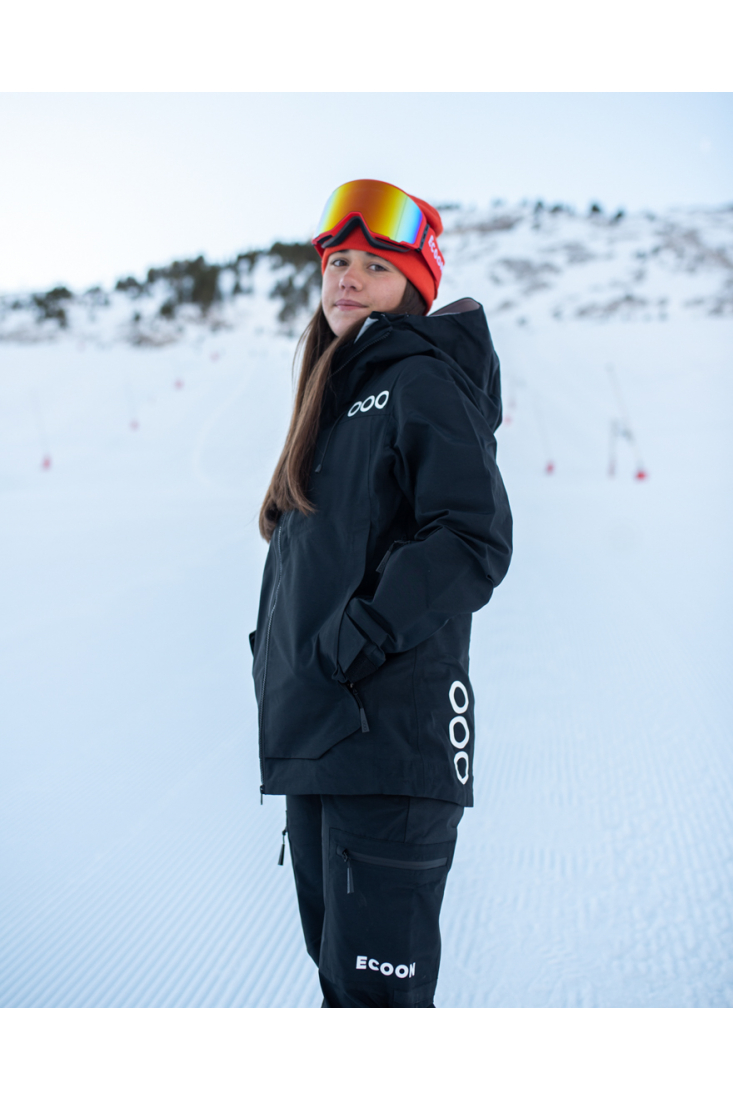 Casaco de Ski para Mulher ECOON SPORT ECOExplorer Preto (Tamanho: L)