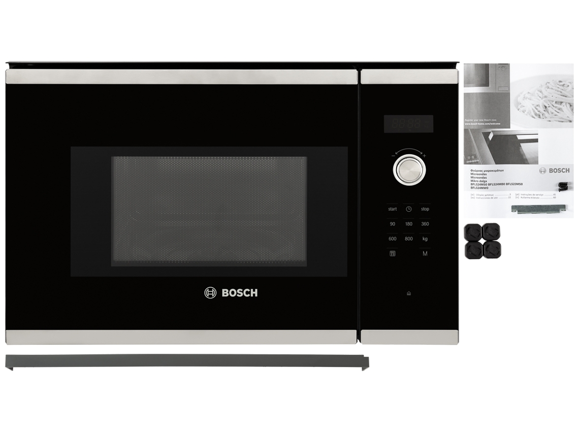 Micro-ondas Encastre BOSCH BFL524MS0 (20 L - Sem Grill - Inox) | Worten.pt