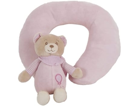 Peluche  Urso com Almofada Lulú (Rosa - 20 x 24 cm)