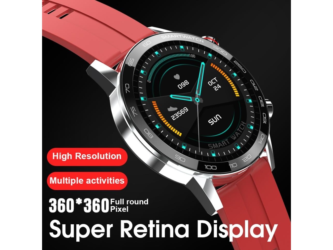 Rel gio Smartwatch Lemfo L16 bracelete couro castanho Worten.pt