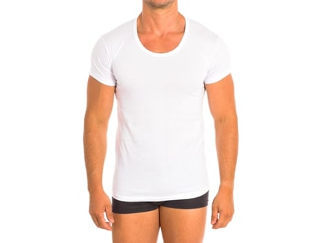 T-Shirt de Homem Q-EN Algodão Branco (2XL)