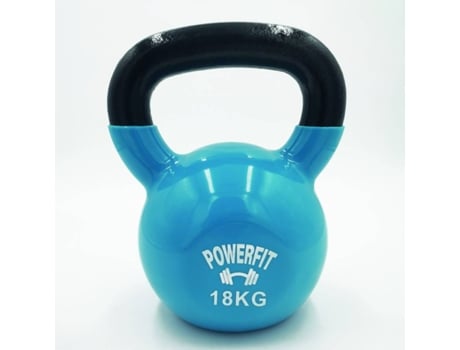 Kettlebell  POWERFIT Vinyl Dipping  Azul (18 Kg)