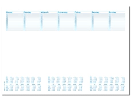Bloco de Mesa de Papel RNK VERLAG Escritório com Calendário